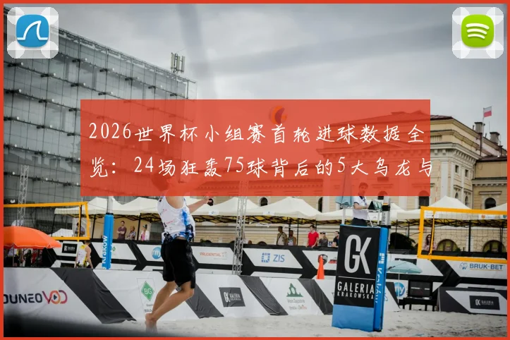 2026世界杯小组赛首轮进球数据全览：24场狂轰75球背后的5大乌龙与4个关键点球解析，场均进球数创新高